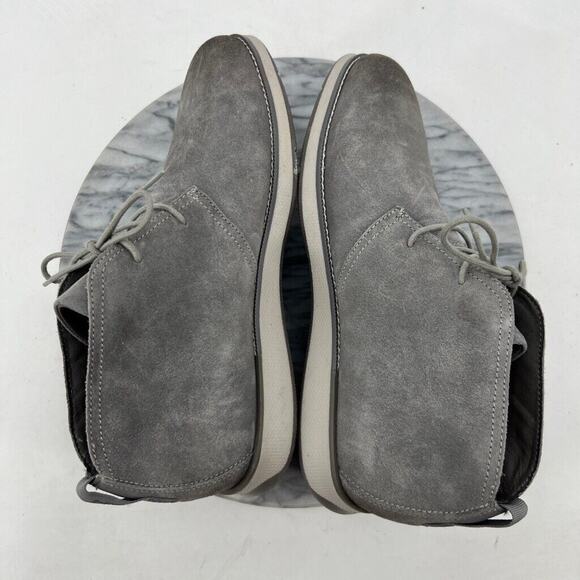 Johnnie O Mens 10 Boots Grey Suede The Chill Chukka 2.0 Shoes Lace Up Ankle